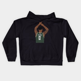 Damian Lillard digital illustration Kids Hoodie